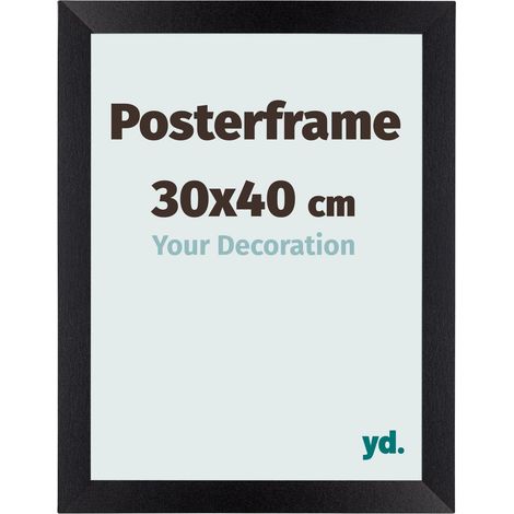 yd. - Cadre photo 30x40 - Noir Mat - MDF - Parma (1/5)