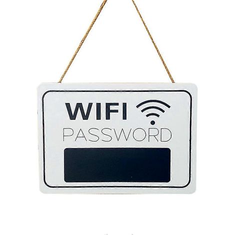 Panneau mural en bois avec mot de passe WiFi, tableau noir mural pour réception, décoration WiFi pour magasin, maison, bar, fête (blanc)-White (1/3)