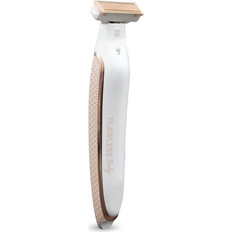 Rasoir et tondeuse rechargeables Flawless Body pour femmes, blanc/or rose (1/5)