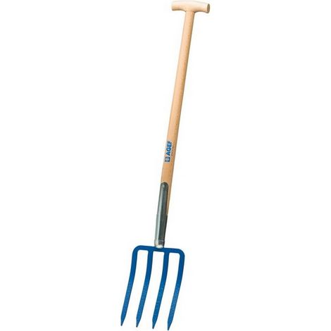 1PZ FORCA PER VANGARE 4 denti manico a T cm. 80