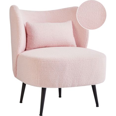 Armchair OTSBY Boucle Pastel Pink