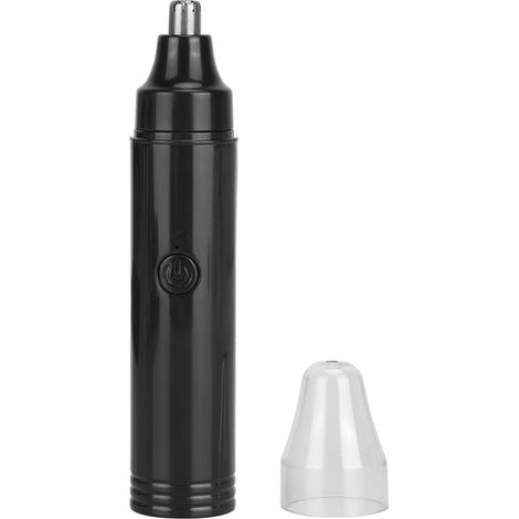 Tondeuse à nez rechargeable sans fil, entièrement automatique, avec batterie au lithium intégrée, rasoir à poils de nez noir pour hommes (1/5)
