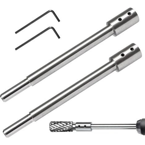 Extensión de broca Forstner extralarga de 2 piezas de 169 mm, vástago de acero al carbono de 10,5 mm (3/8"), ideal para fresado profundo y perforación precisa en madera para fresado de agujeros profun (1/5)