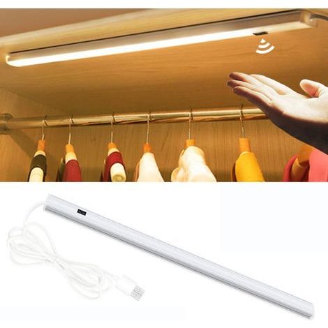 50cm LED Unterlichtbeleuchtung USB Sensor SchrankLicht Küchenleuchte Warmweiß (1/5)