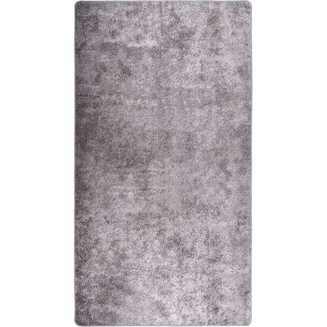 Tapis lavable antidérapant, Tapis de salon, Tapis Intérieur & Extérieur 190x300 cm Gris MKS41381 (1/5)