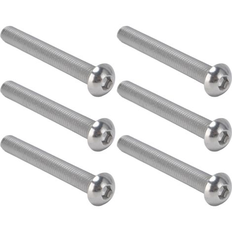 30-teiliges Set Innensechskantschrauben mit Knopfkopf, A2 Edelstahl, M10x1,5, Grobgewinde, M10x80 (1/5)