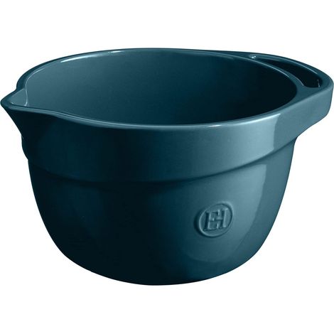 Bol de préparation saladier Cul de poule en céramique avec bec verseur et poignée 4.5 L - Feu doux (1/5)