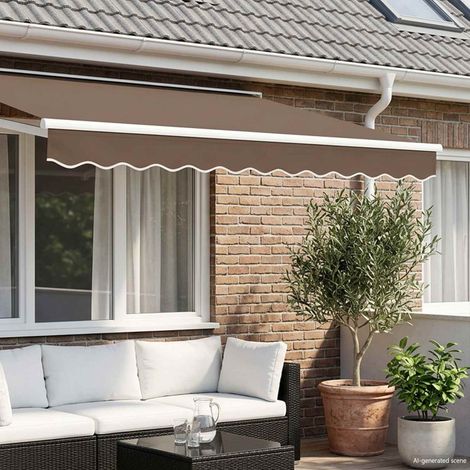 vidaXL Remplacement de lambrequin Taupe 3 m Polyester (1/5)