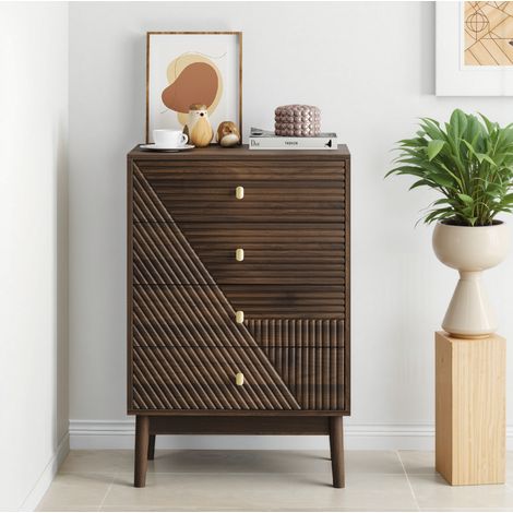 Cómoda 4 cajones de madera 60x40x90 cm OKMYHOME (1/5)