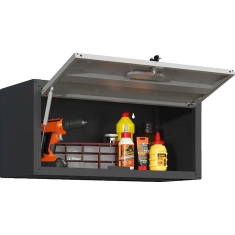 Armoire utilitaire murale, porte verrouillable, solution de rangement polyvalente, S2057-01-00018 (1/2)