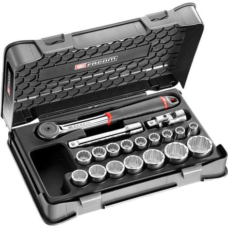 FACOM Steckschlüssel-Set 1/2 S.161B 19-tlg. (1/2)