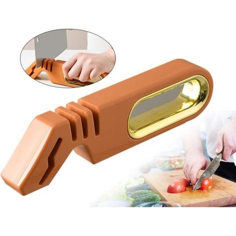Aiguiseur de couteaux - Professionnel - Manuel 4 en 1 - ABS - Acier Tungstène - Design Compact (1/4)