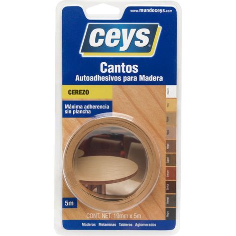 Ceys Canto autoadhesivo para madera Sapeli fácil aplicación resistente al agua 19mm X 5Mt