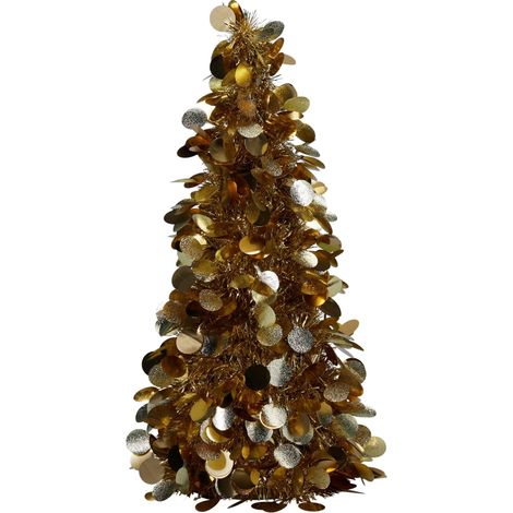 Albero decorativo in tinsel 46 cm oro scuro PERAGA CHRISTMAS