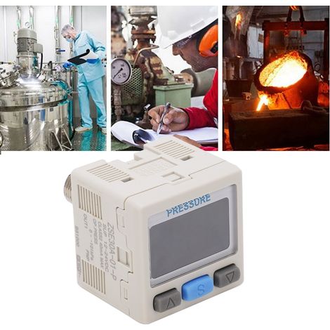 Digitales Manometer ZSE30A-01-PL, Präzisions-Digitaldruckschalter, pneumatischer Unterdruck-Vakuumsensor, Unterdruckregler, Manometer für 0 bis -101 kPa (1/5)