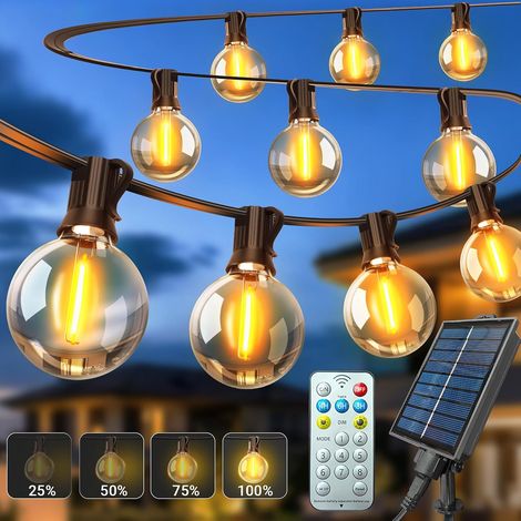 Guirlande Lumineuse Exterieure Dimmable, 30m Guirlande Guinguette Exterieur via APP et Télécommande, Musique Sync /Minuterie /4 Modes Étanche IP44 Guirlande Led Exterieur pour Jardin Mariage Fête (1/5)