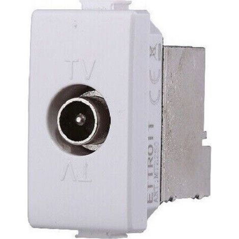 TrAdE Shop Traesio - Serie Bticino Frutti Matix Compatibile Presa Schuko Lan Pulsante Deviatore Usb - Presa tv maschio passante