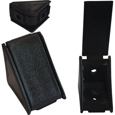 Staffa angolare per mobili 27x27x20 staffa komandorek con aletta nera (01) 100 pezzi (1/5)