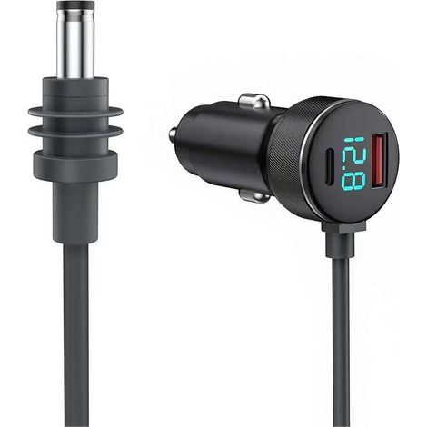 Câble d'alimentation CC pour chargeur de voiture, 300 cm, 18AWG, avec affichage numérique, compatible avec le port de charge rapide PD/QC3.0, adapté aux mini antennes paraboliques. (1/5)