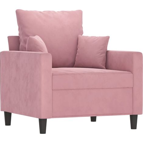 vidaXL Sessel Rosa 60 cm Samt
