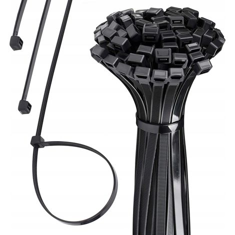 Bridas para cables fuertes negras 2,5x200 100 piezas (1/5)