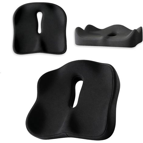 Donut Cushion, Office Chair Cushion, Car Booster Seat, Memory Foam, Non-Slip Bottom, for Office Chairs, Gaming Chairs, Wheelchairs, Car Seats (1/5)