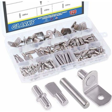 Lot de 120 patères étagère 4 styles Argent,,de DEBUNS (1/5)