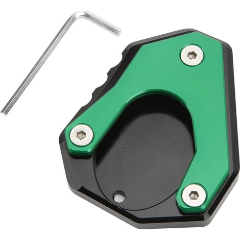 Plaque d'agrandissement de béquille de moto, plaque d'agrandissement de support latéral de remplacement en alliage d'aluminium pour NINJA250 300 400 2018 + (vert) (1/5)