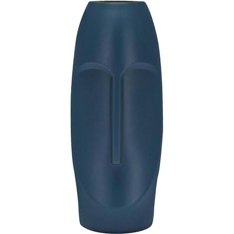 Nordic Minimalist PE Abstract Decorative Figue Head Shape Vase-Blue-- (1/5)