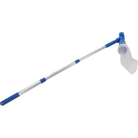 Brosse de Nettoyage pour Piscine Portable avec Perche Télescopique - Nettoyeur à Jet pour Fontaines et Bassins - Prise EU