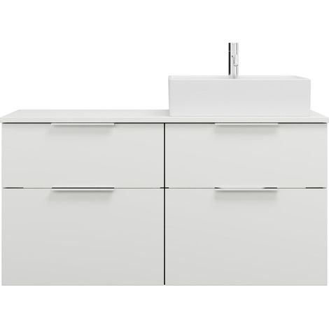 burgbad Eqio meuble sous-lavabo avec plan de toilette, découpe à (1/2)