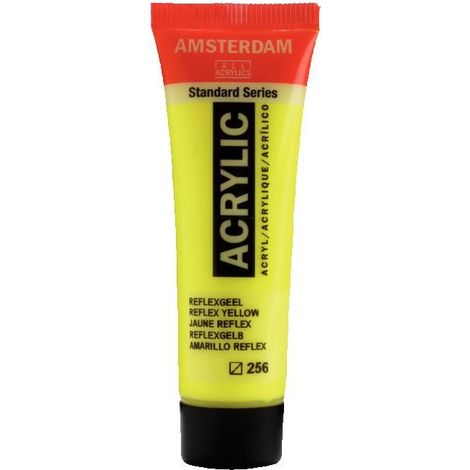 Peinture acrylique - Amsterdam - Giallo Reflex - 20 Ml - Haute résistance - Diluable à l'eau (1/2)