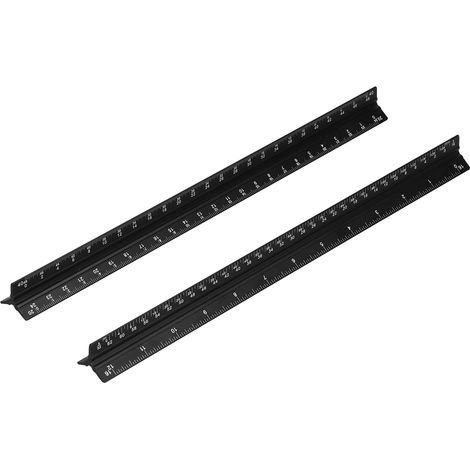 2 Pièces Équerre de Précision en Alliage d'Aluminium Noir pour Dessin Technique et Architecture (1/5)