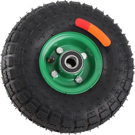 Roue gonflable en caoutchouc pour chariot à outils, 10,5 pouces, 4.10/3.50-4, roulement intégré 6204-2RS (1/5)