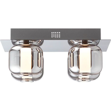 BRILLIANT Rafa LED Deckenleuchte 4flg chrom/rauchglas Innenleuchten,Deckenleuchten,-dekorativ 4x 5.5W LED integriert, (Lichtstrom: 535lm, Lichtfarbe: 3000K) Energiesparend und langlebig durch LED- (1/4)