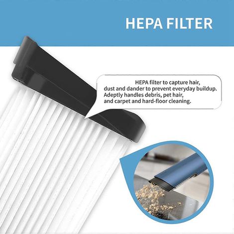 Lot de 8 filtres en tissu de rechange compatibles avec les aspirateurs portables sans fil Shark WV401BL, WV401PK et WV403BR, référence XFFWV400() (1/4)