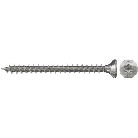 Fischer  300x  Power-Fast  3  x  12  Cabeza  avellanada  acero  inoxidable  A2  rosca  completa  TX  -  657002