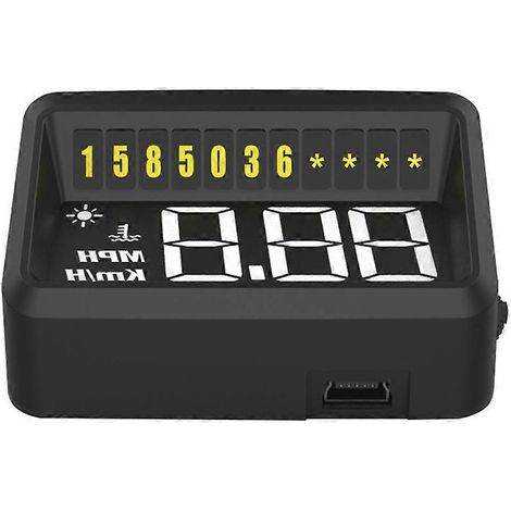 Affichage tête haute (HUD) pour voiture, projecteur, OBD2, ordinateur de bord, compteur de vitesse numérique et accessoires pour voiture. (1/5)