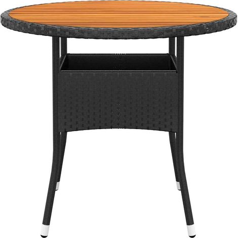 Maison Exclusive - Gartentisch Ø80x75 cm Akazienholz und Poly Rat