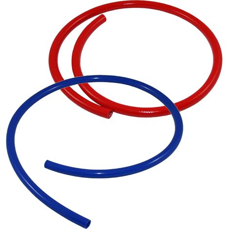 Tuyau d'arrosage de 10 mètres, bleu et rouge, Ø 14 mm, pour eau froide et chaude (1/3)