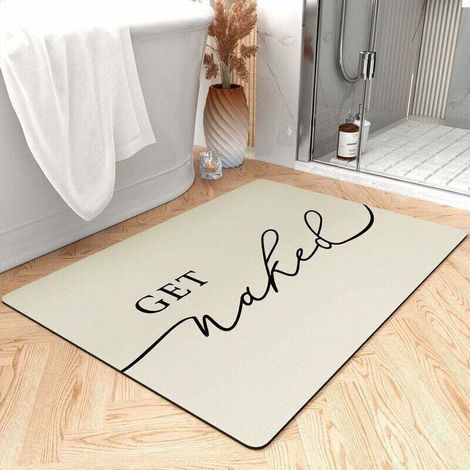 Get Naked Superabsorbierende, schnelltrocknende Badematte fürs Badezimmer