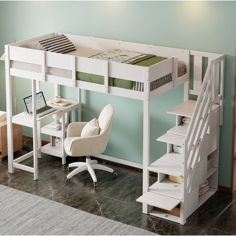 Cama dormitorio ahorro espacio con almacenaje OKMYHOME (1/5)