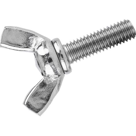 Lot de 5 écrous papillon en acier inoxydable 304, vis à ailettes pour fixation mécanique, filetage M5 x 12 mm (1/5)