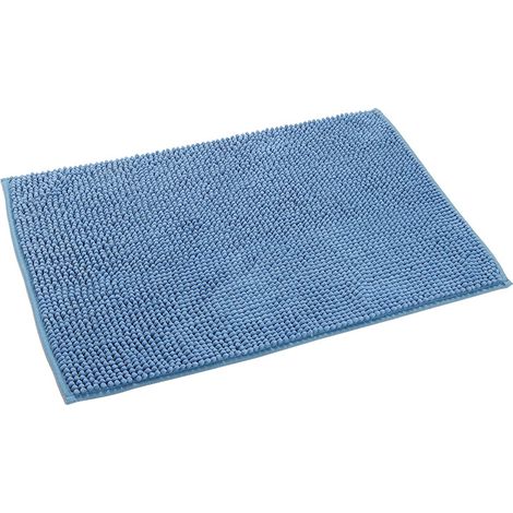 Blaue 40 x 60 m rutschfeste, flauschige Mikrofaser-Badematte Beige csparkv-e (1/5)