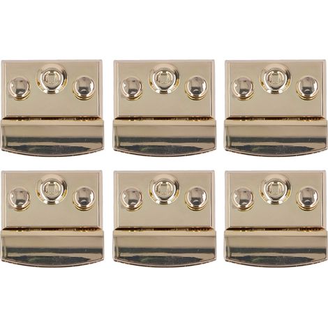 6 drehbare Verschlüsse aus hellgoldfarbener Edelstahllegierung für Ledertaschen. (1/5)