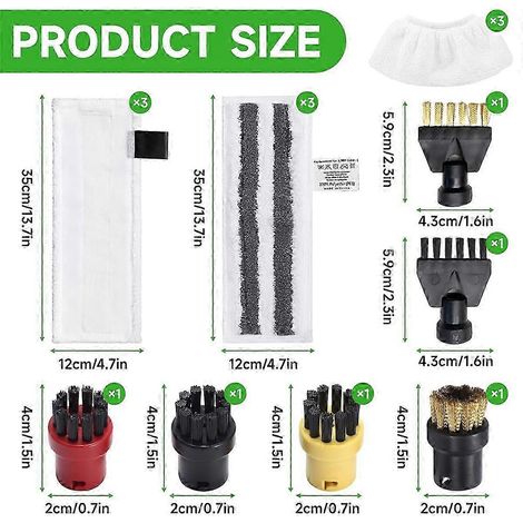 Accessoires pour nettoyeur vapeur Karcher Easyfix SC2 SC3 SC4 SC5, avec kit de chiffons en microfibre et embout pour sols NEdition 0711