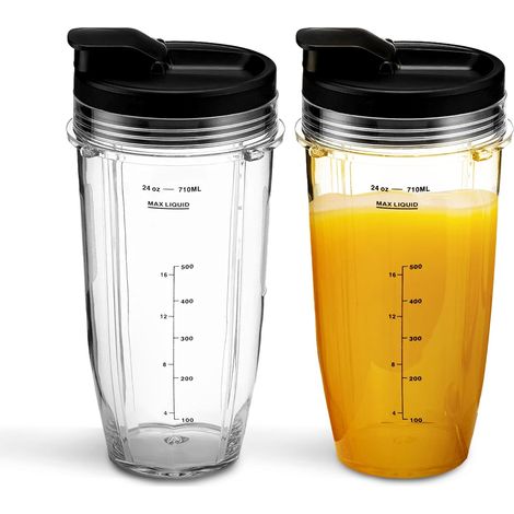 Accessoires de rechange pour extracteur de jus Nutri Ninja : ensemble de lames et couvercle de 24 oz (paquet de 2) (1/5)