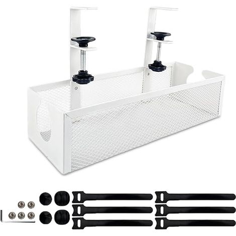 Cable Management Basket Organizer Under Desk Cable Management Tray - Cable Management Box - Office - Home and Spaces (1/5)