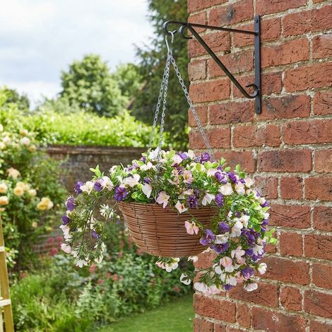 Regal Petunia Artificial Hanging Basket (1/2)