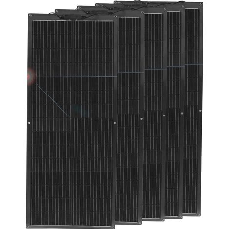 Kit de panneaux solaires, design monocrystalline efficace, installation polyvalente, 5pcs 100w (1/2)
